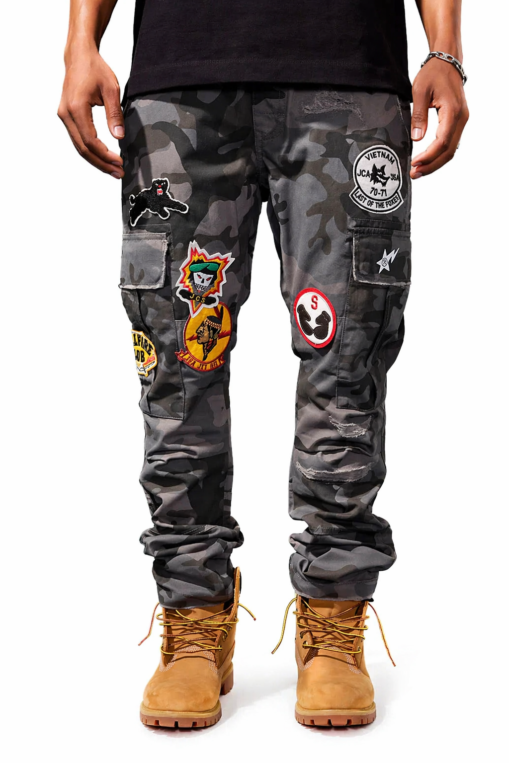 Jordan Craig Xavier-Hellfire Cargo Pants (Black Camo)