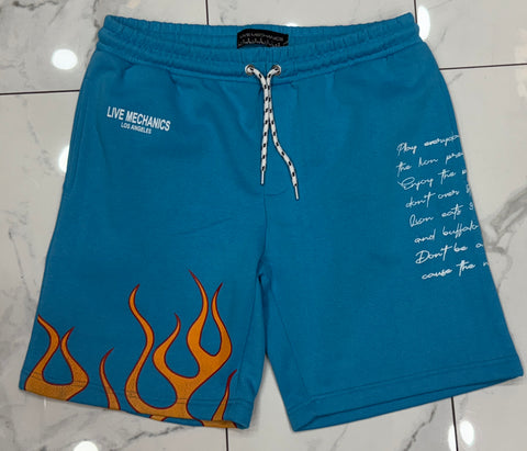 Live Mechanics Blue Shorts U