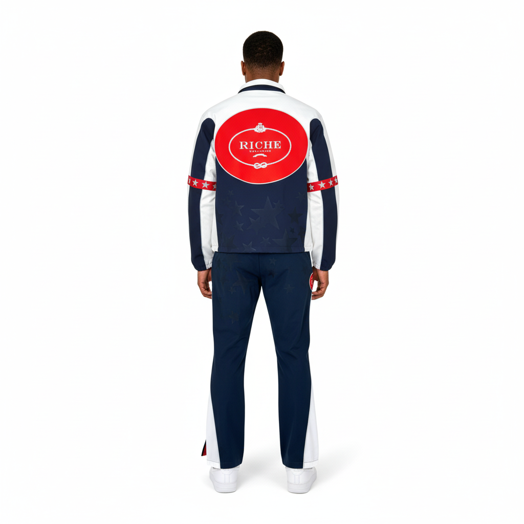 Vie Riche Star Studded Nylon Jacket Stacked Set U