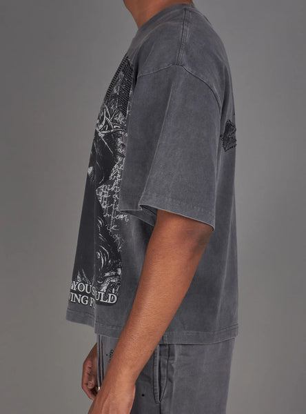 NME Grey Washed Saint Tee
