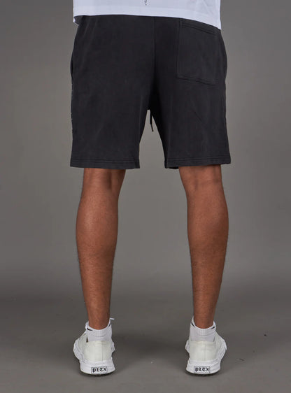 NME Black Washed Rhinestone Shorts