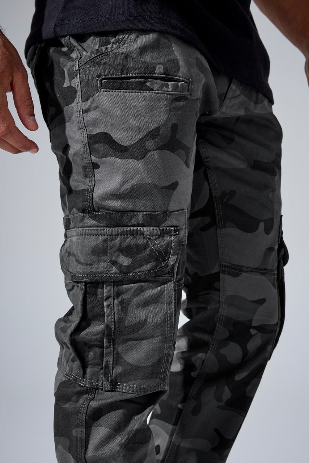 Jordan Craig Xavier Black Camo Cargo Pants