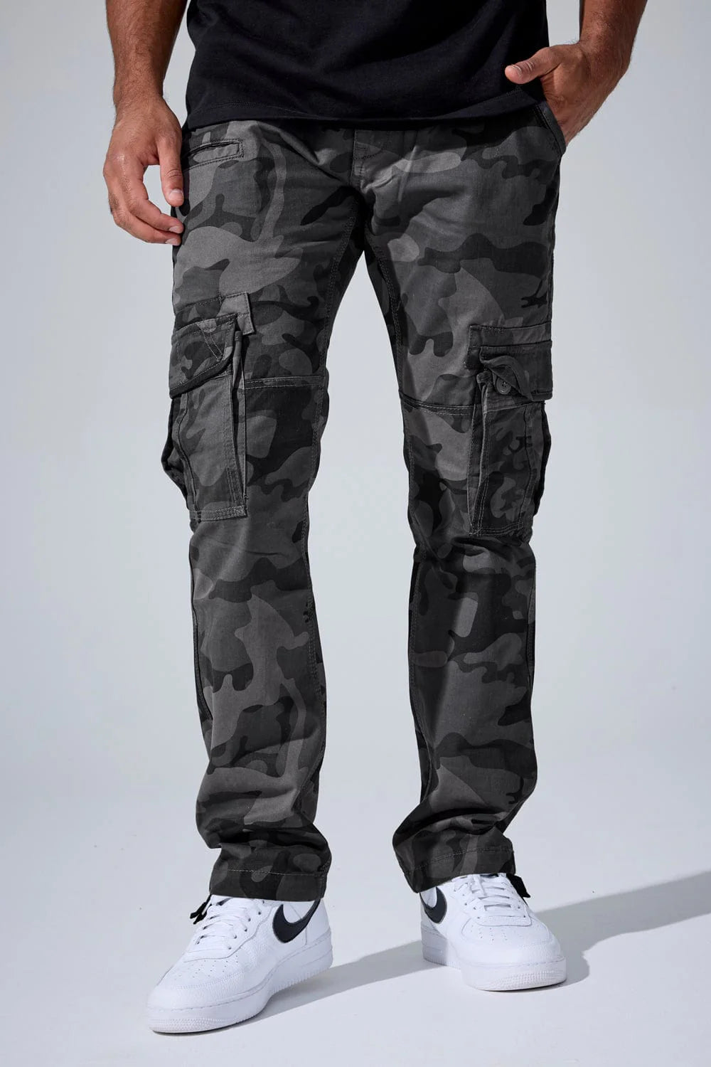 Jordan Craig Xavier Black Camo Cargo Pants