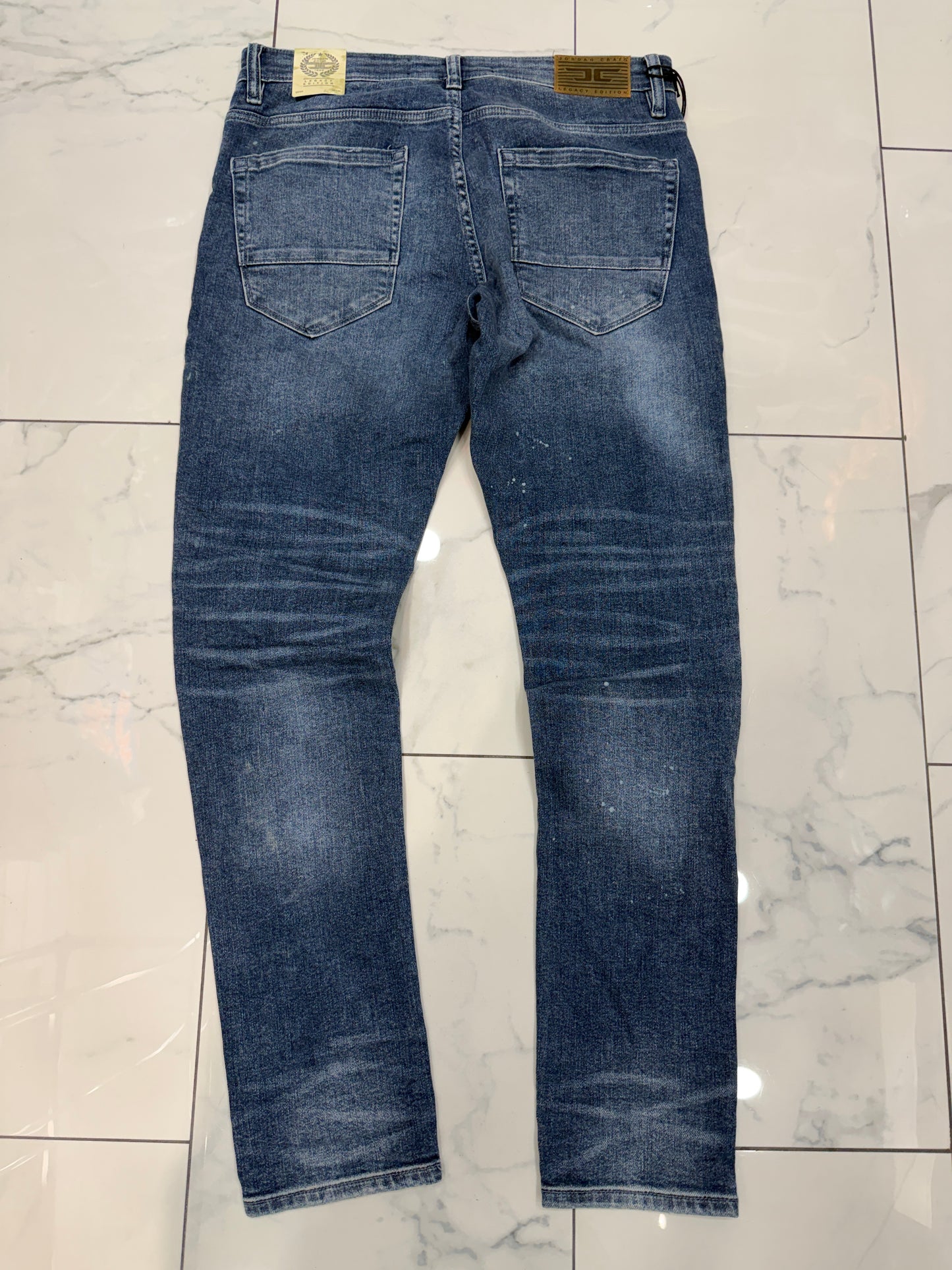 Jordan Craig Sean Fit Slim Fit Super Stretch Tapered Blue Steel Jeans U