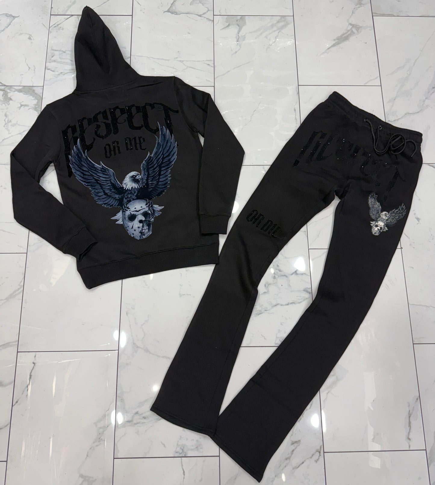 Roku Respect Or Die Stacked Fit Sweatsuit U