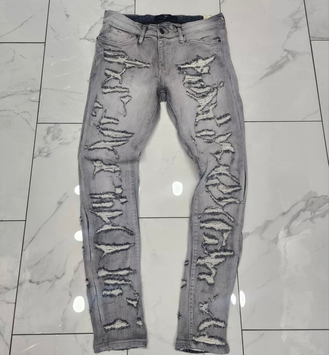 Jordan Craig Sean Fit Frankenstein Denim Jeans Cement Wash U