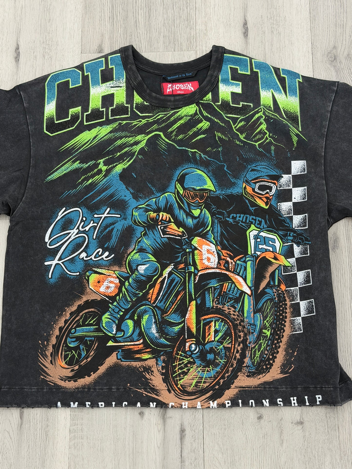 Chosen Dirt Race Vintage Wash Graphic Boxy T-Shirt