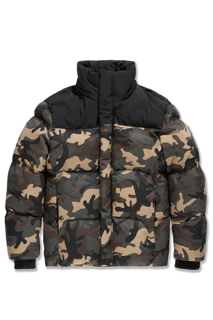 Jordan Craig Jackson Heights Woodland Camo Puffer Jacket w/Removable Hood