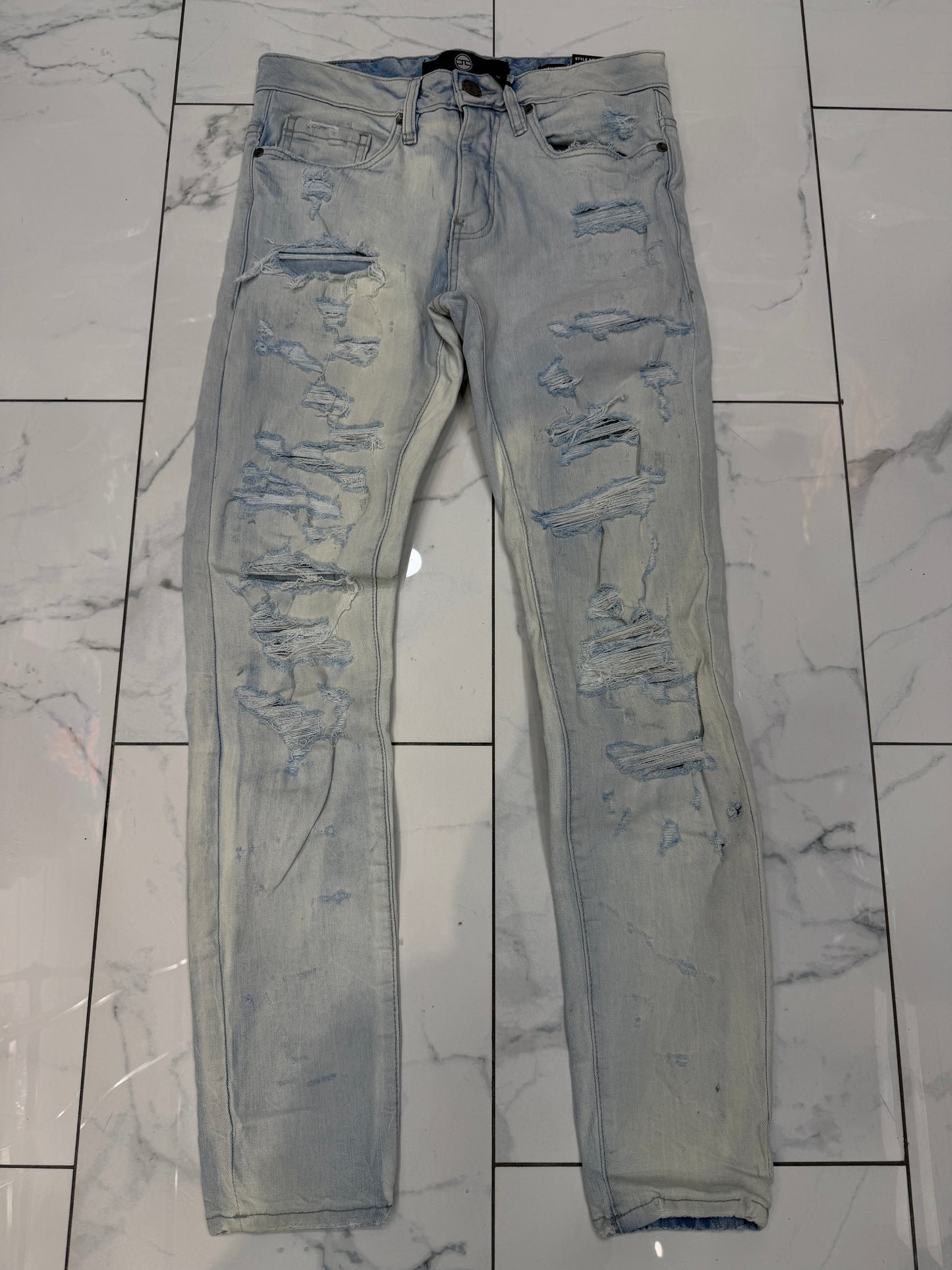 Jordan Craig Martin Skinny Fit Iced White Jeans U