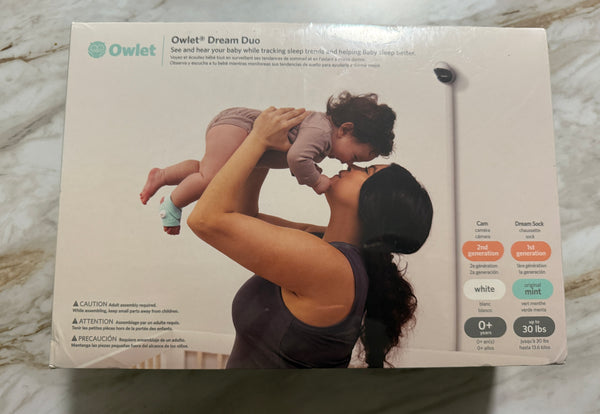 Owlet Dream Duo 2 Smart Baby Monitor-FDA-Cleared Dream Sock & HD Video Wi-Fi Cam