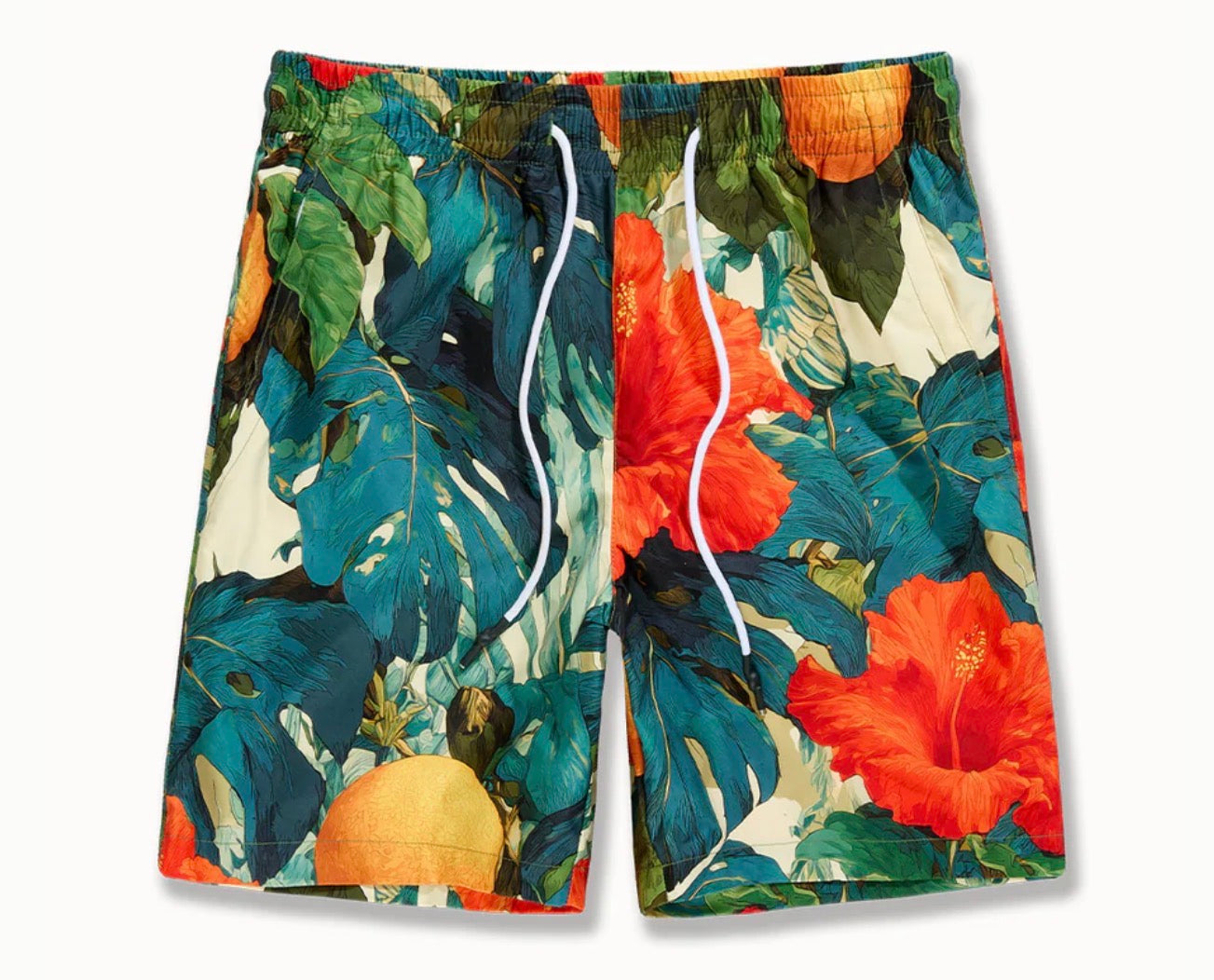Jordan Craig x See You In Paradise Graphic Paradise Palms Nylon Shorts (Tropical)