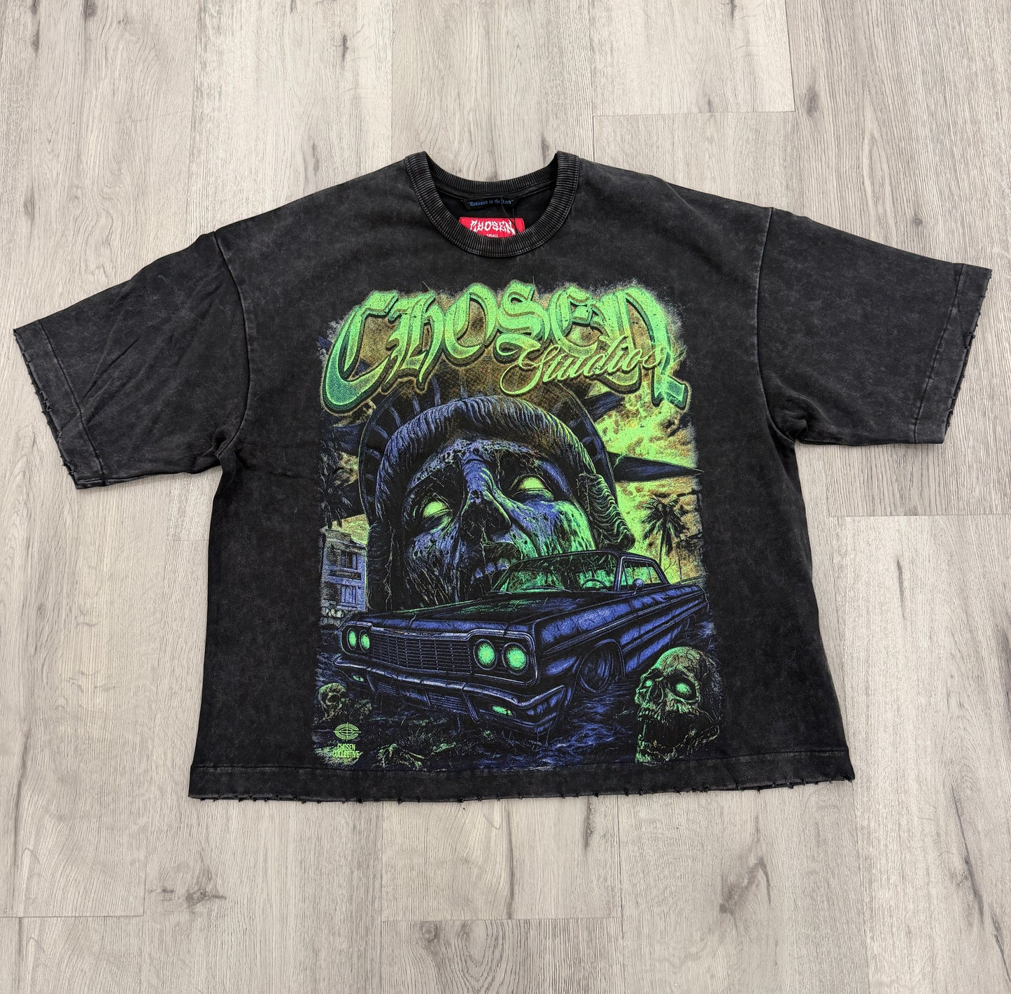 Chosen Midnight Rider Vintage Wash Graphic Boxy T-Shirt