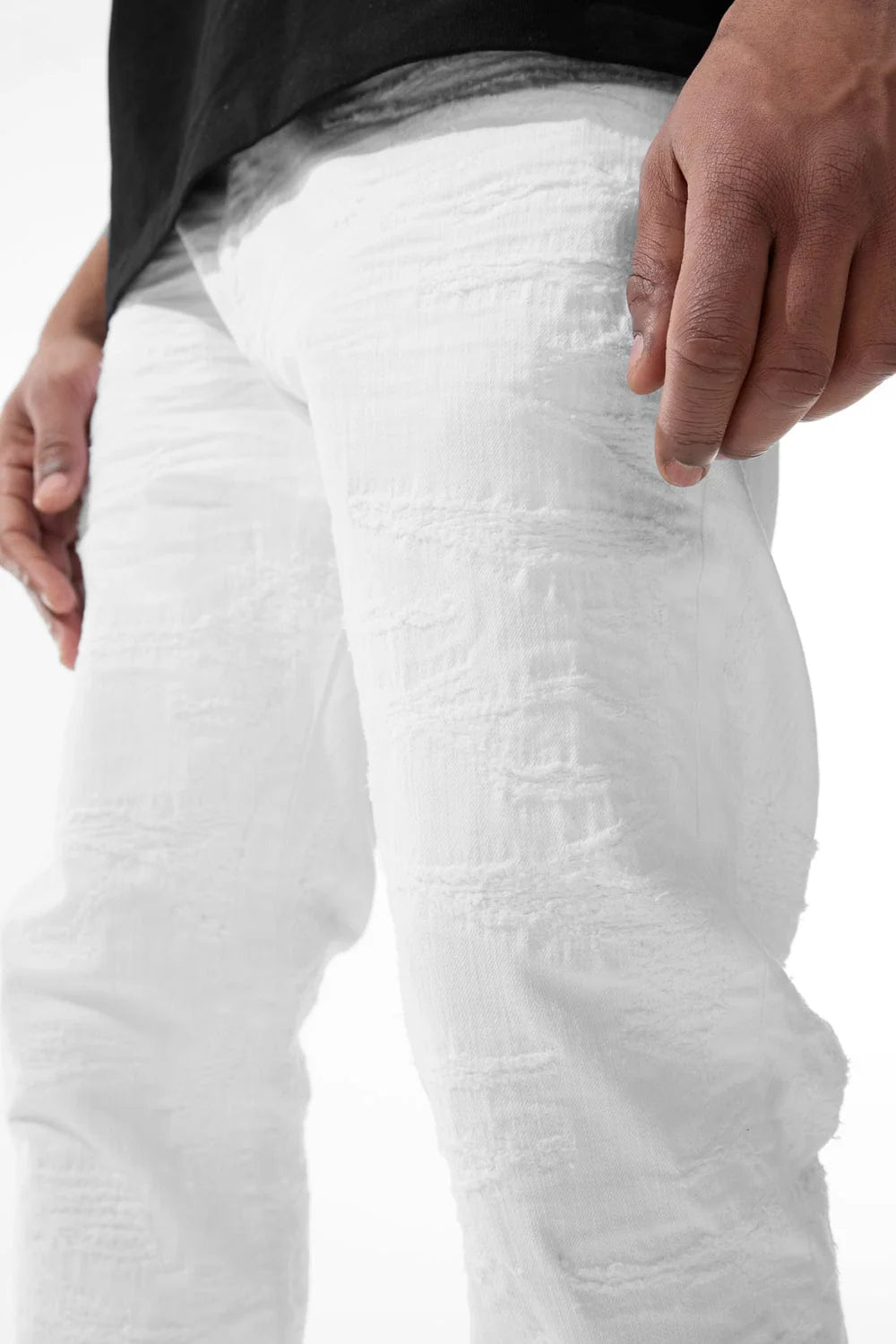 Jordan Craig Molten Denim Slim Taper Fit Jeans (White)