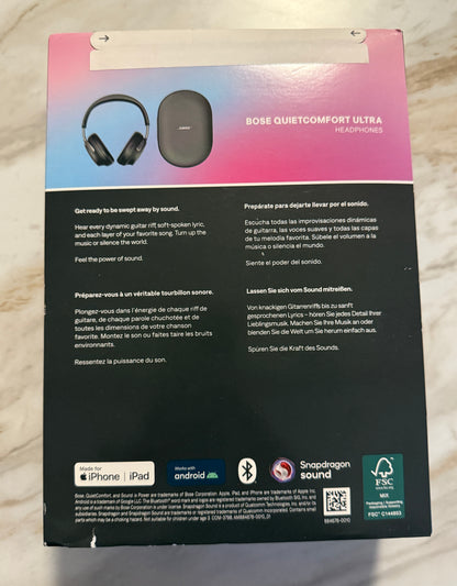 Bose Quiet Comfort Ultra Headphones Black New Sealed