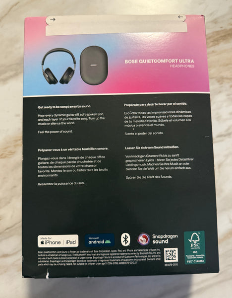 Bose Quiet Comfort Ultra Headphones Black New Sealed