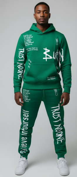 Apprv Trust No One Green Sweatsuit