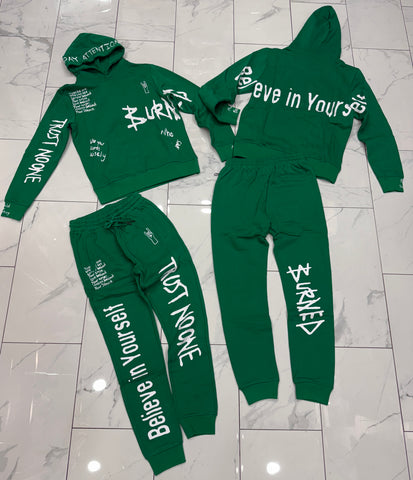 Apprv Trust No One Green Sweatsuit