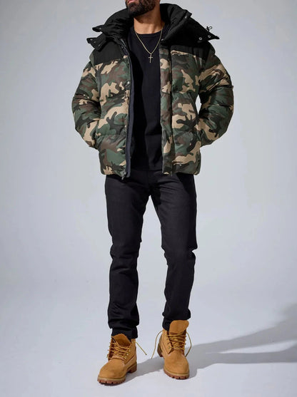 Jordan Craig Jackson Heights Woodland Camo Puffer Jacket w/Removable Hood