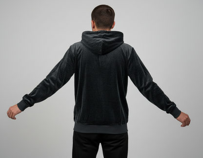 Half Zip Velour Fila Hoody (Grey) U