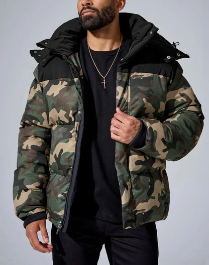 Jordan Craig Jackson Heights Woodland Camo Puffer Jacket w/Removable Hood