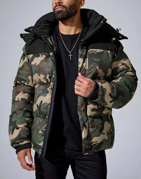 Jordan Craig Jackson Heights Woodland Camo Puffer Jacket w/Removable Hood
