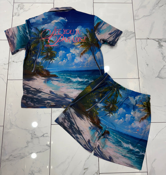 Jordan Craig Wanderlust S/S Party Shirt (Clearwater) U