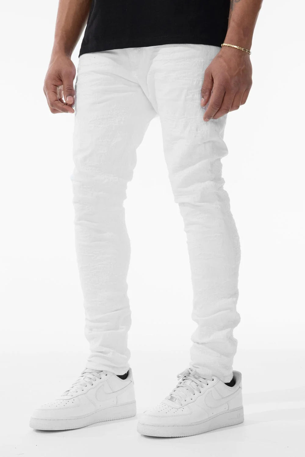 Jordan Craig Molten Denim Slim Taper Fit Jeans (White)
