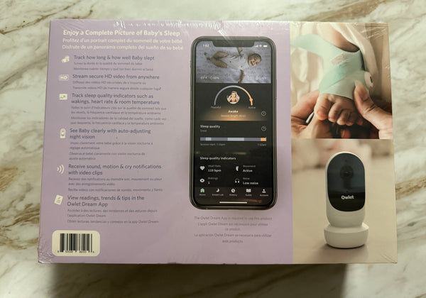 Owlet Dream Duo 2 Smart Baby Monitor-FDA-Cleared Dream Sock & HD Video Wi-Fi Cam