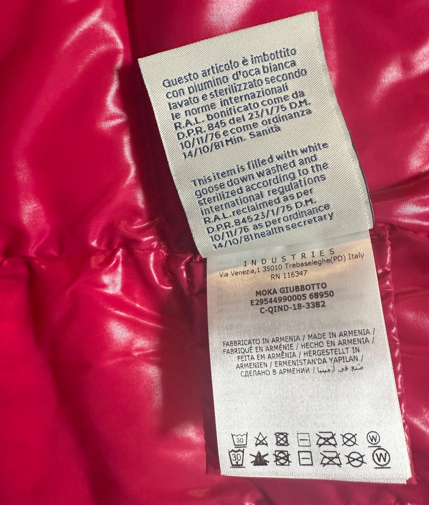 Kids Moncler Moka Giubbotto Long Pink Down Puffer Parka Enfant Girls  (RETAIL $765)