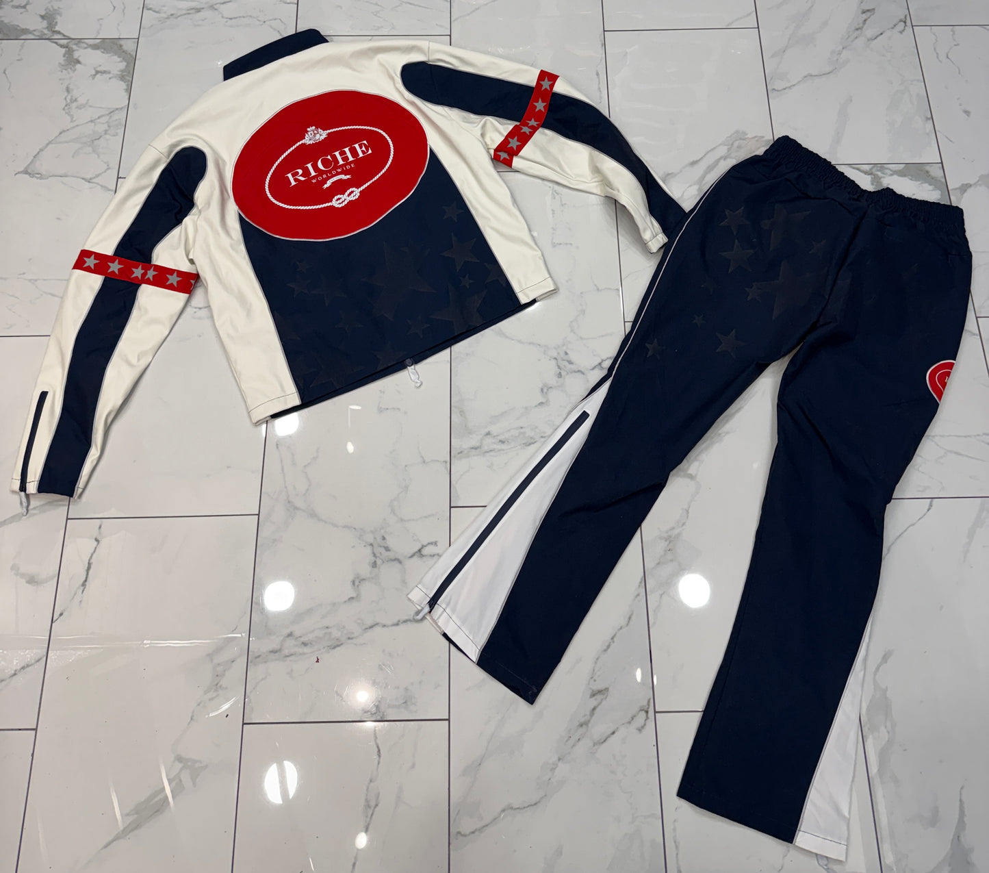 Vie Riche Star Studded Nylon Jacket Stacked Set U