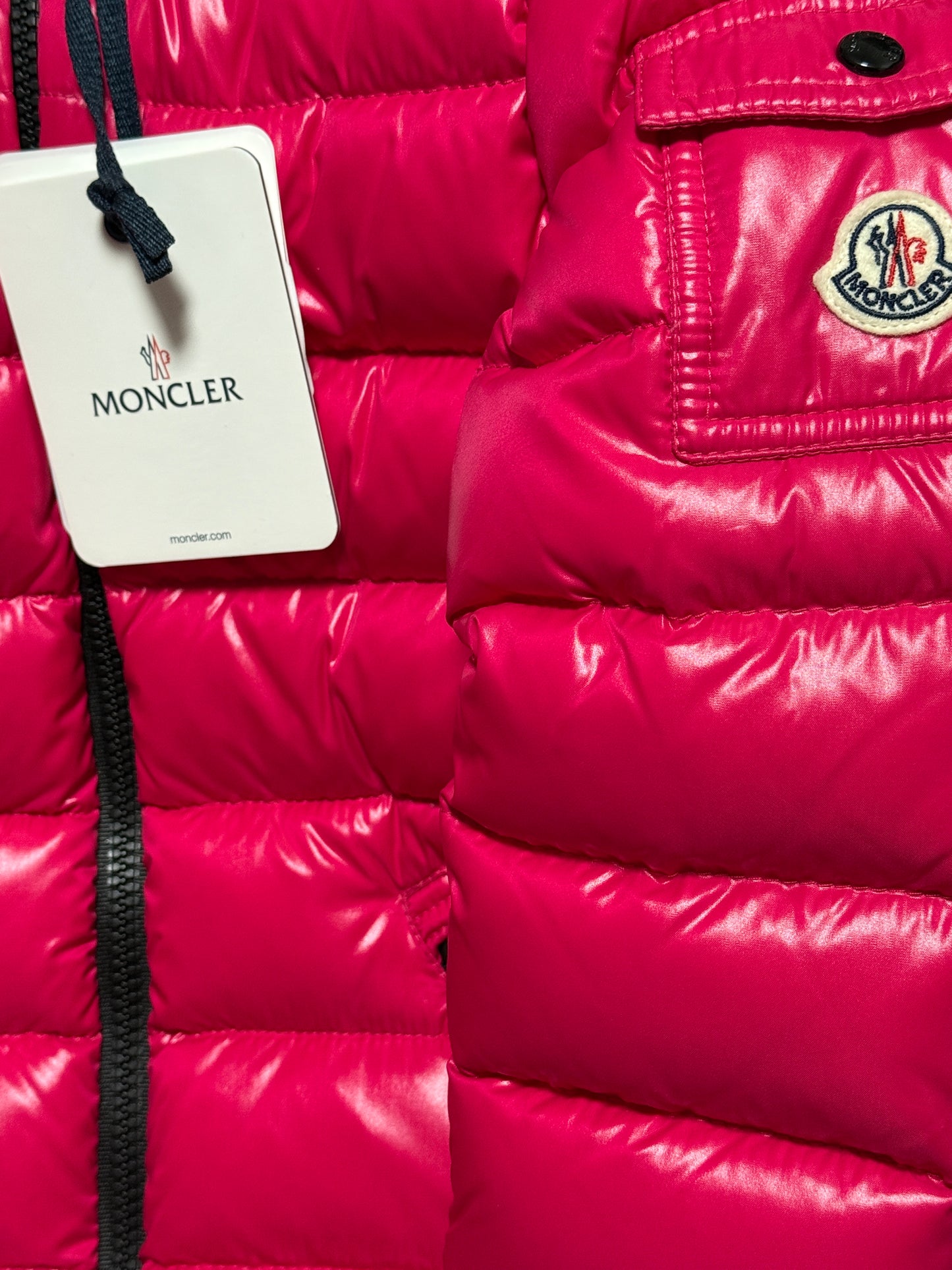 Kids Moncler Moka Giubbotto Long Pink Down Puffer Parka Enfant Girls  (RETAIL $765)