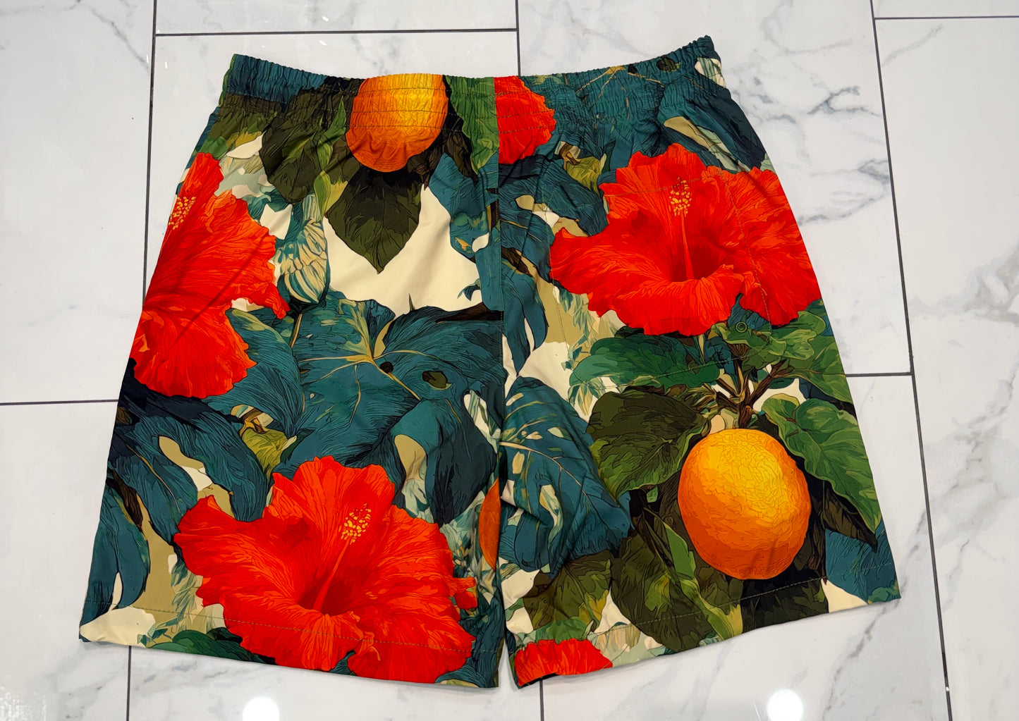 Jordan Craig x See You In Paradise Graphic Paradise Palms Nylon Shorts (Tropical)