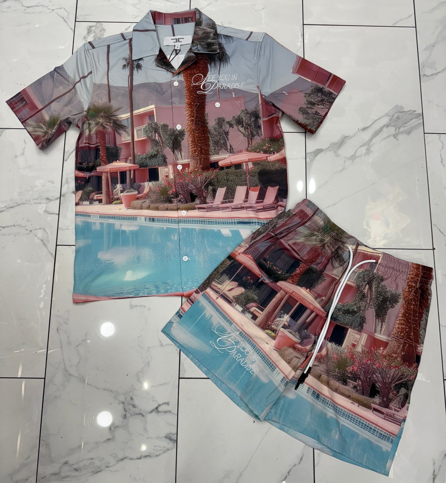 Jordan Craig Wanderlust S/S Party Shirt (Flamingo) U