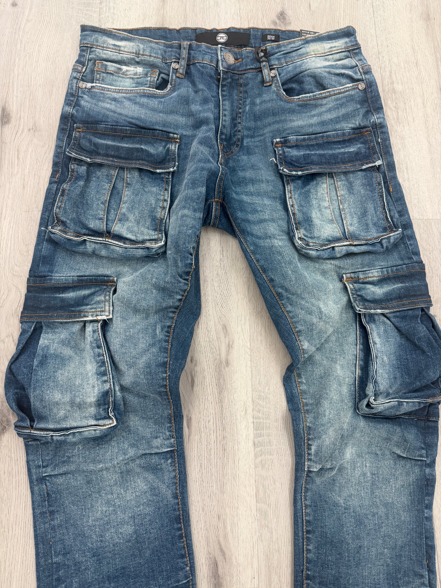 Jordan Craig Denim w/ Cargo Pockets Slim Taper Fit Jeans (Vintage Wash)