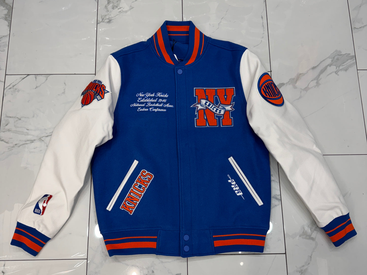 Pro Standard New York Knicks  Team Pennants Varsity Jacket (READ DESCRIPTION)