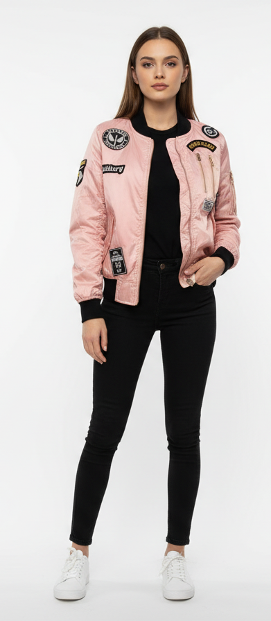 Red Fox Women's Windbreaker Patch Jacket (FINAL SALE) U