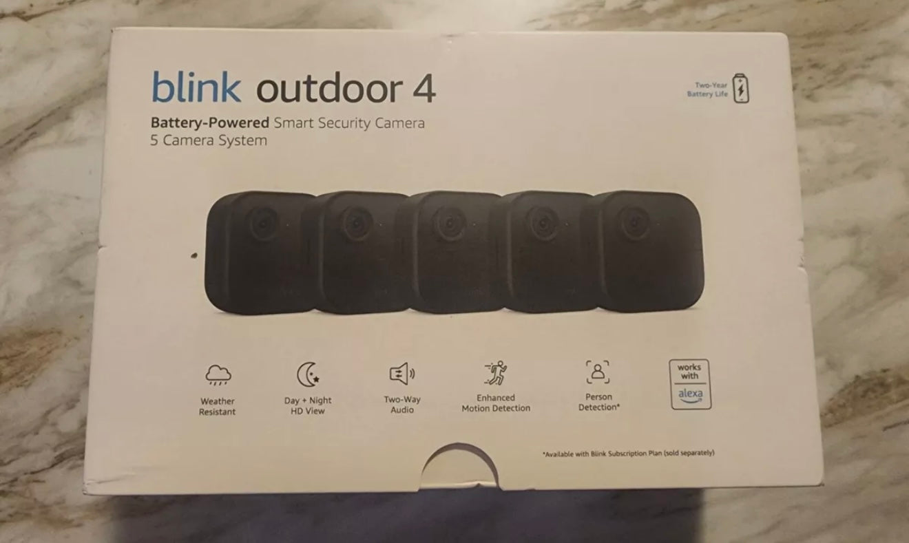 Blink Outdoor 4TH Generation Smart Battery-Powered 5 Camera Security System (FINAL SALE-NO RETURNS)