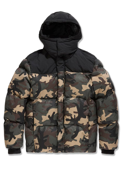 Jordan Craig Jackson Heights Woodland Camo Puffer Jacket w/Removable Hood