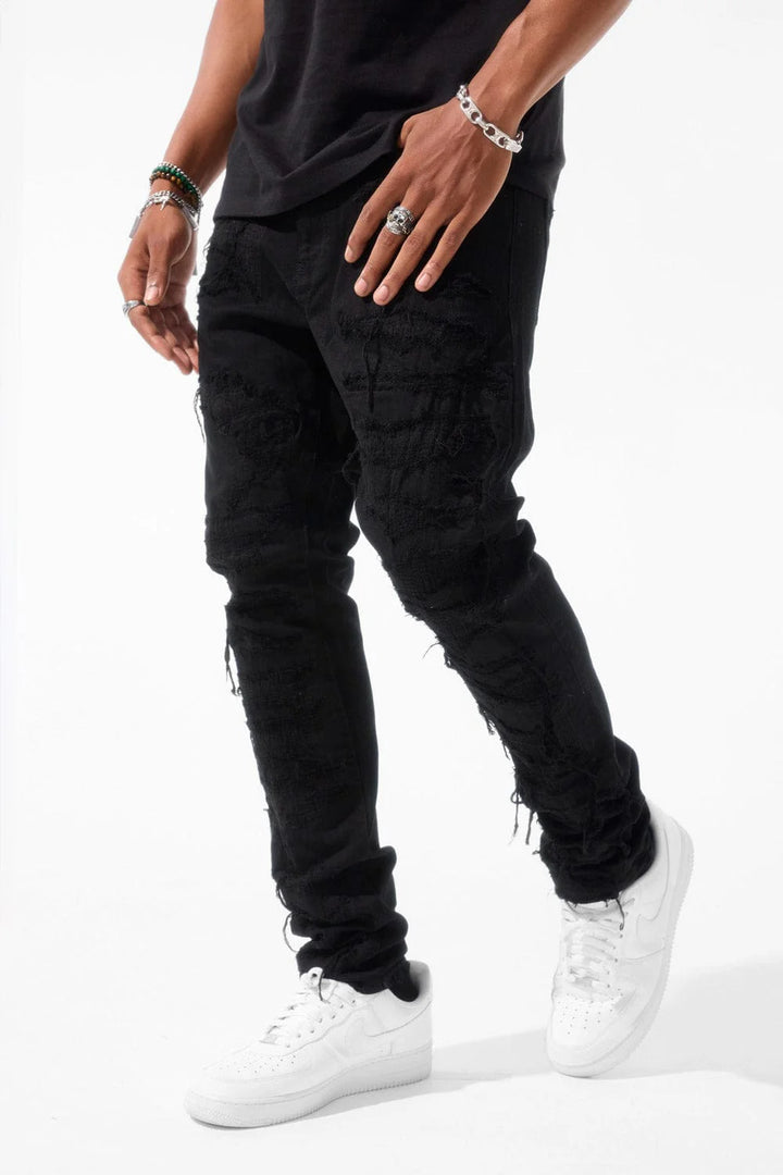 Jordan Craig Sean Fit Gladiator Jet Black Denim Jeans U