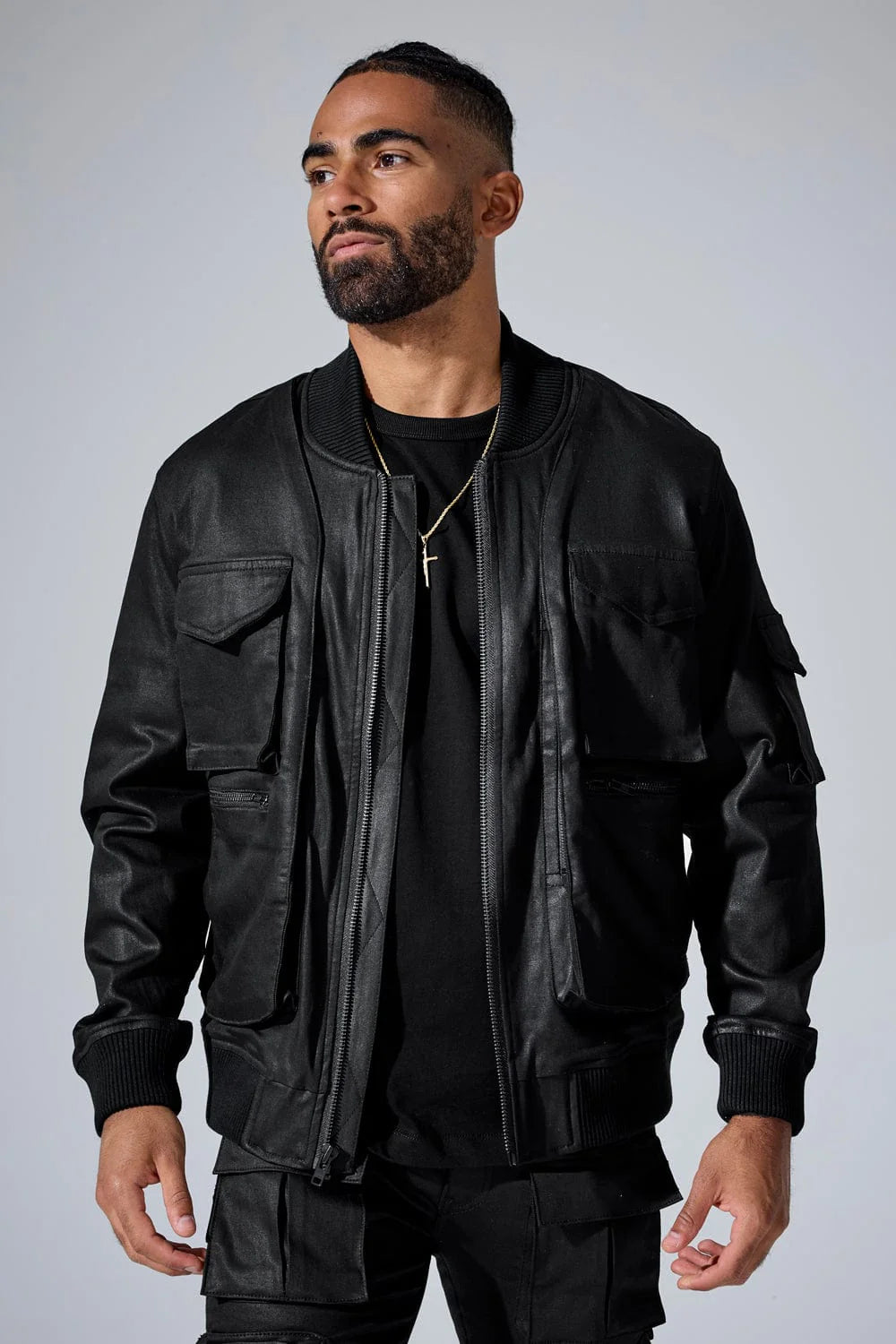 Jordan Craig Midnight Mercenary Bomber Jacket (Jet Black)