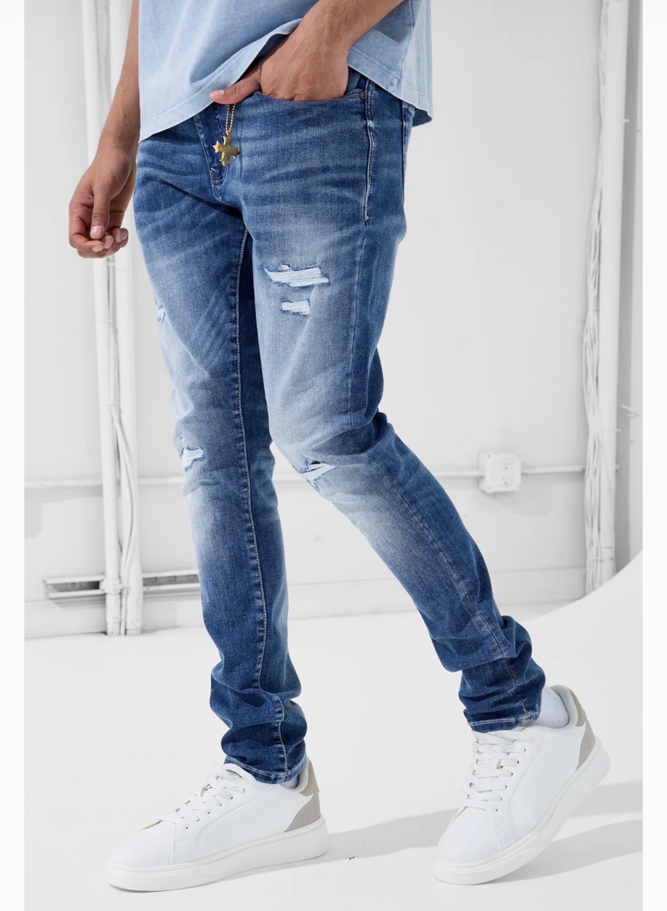 Jordan Craig x See You In Paradise Humility Denim Slim Taper Fit Jeans (Aged Wash)