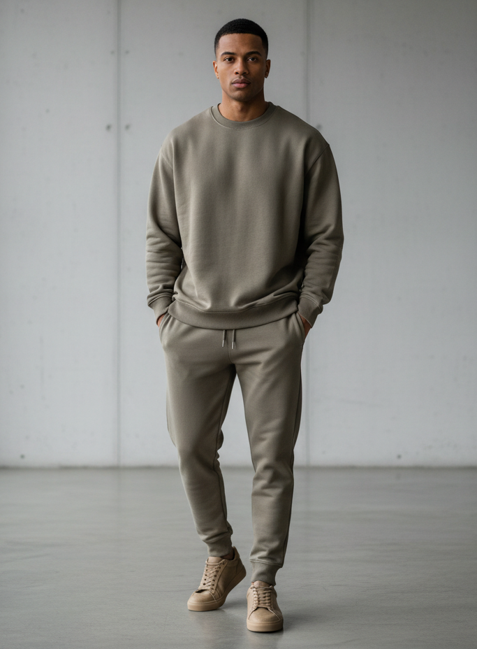 My Favorite French Terry Crewneck Sweater (Sage) U