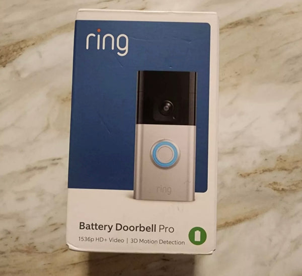 Ring - Battery Doorbell Pro Smart Wi-Fi Video Doorbell - Battery-powered ( NO RETURNS—FINAL SALE)