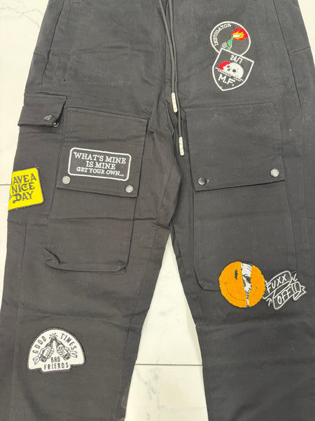 Born Fly Twill Cargo Joggers w/Patches U