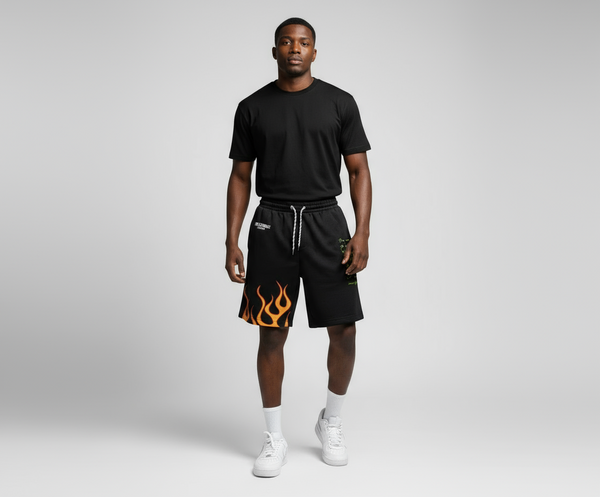 Live Mechanics Black Shorts U