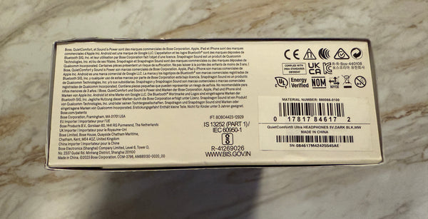 Bose Quiet Comfort Ultra Headphones Black New Sealed