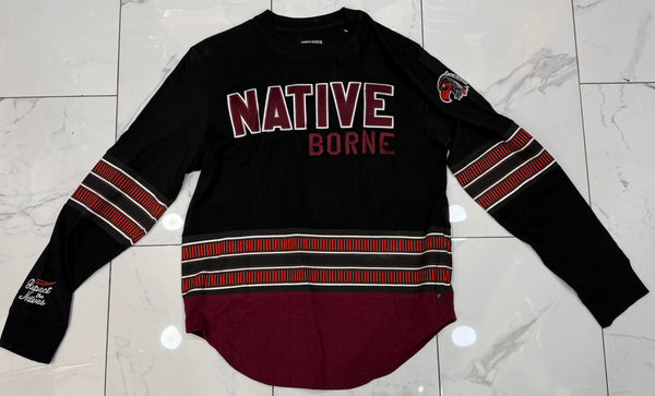 Native Borne Long Sleeve Varsity Tee U