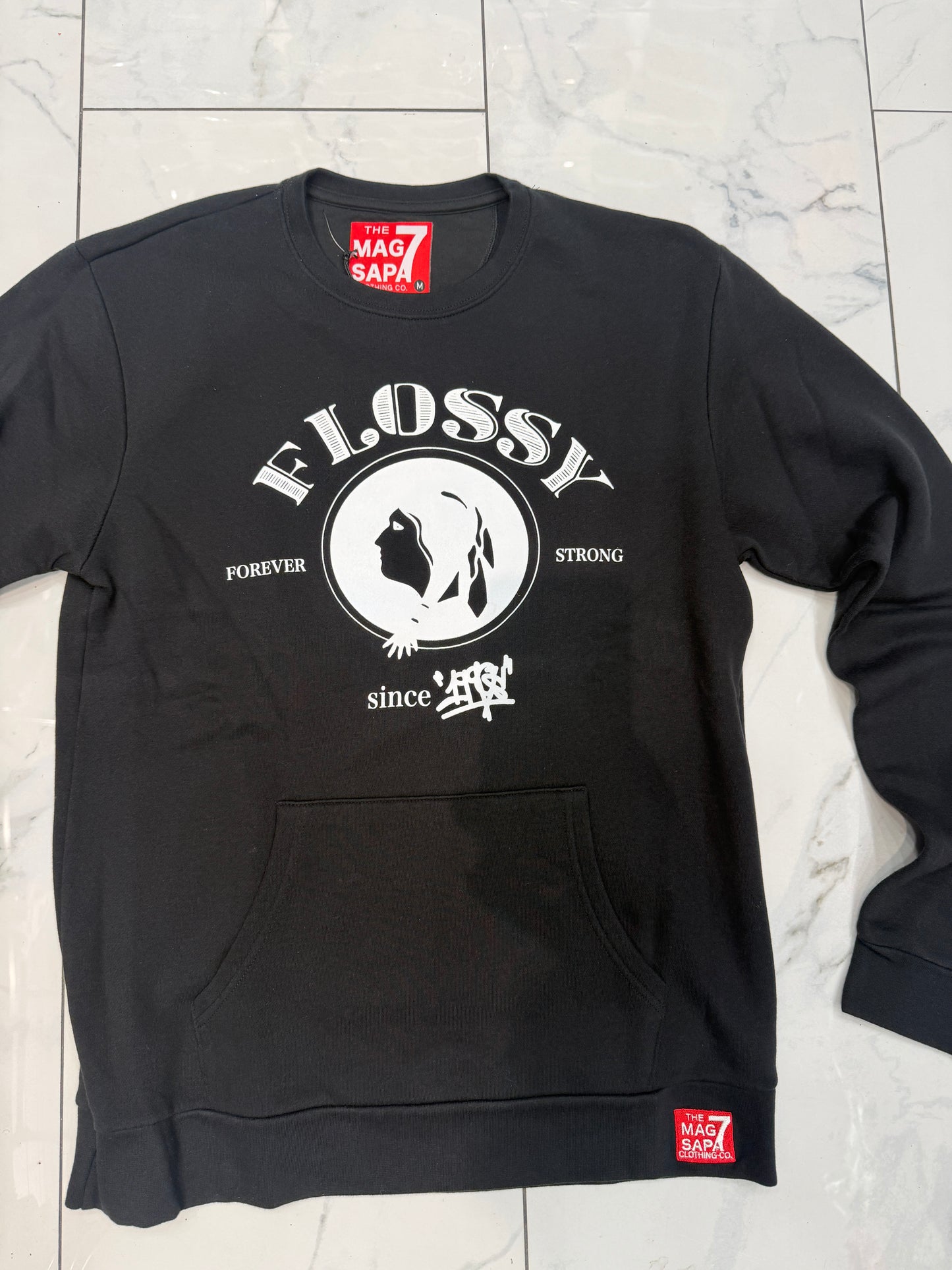 The Mag Seven Sapa Black Flossy Crewneck U