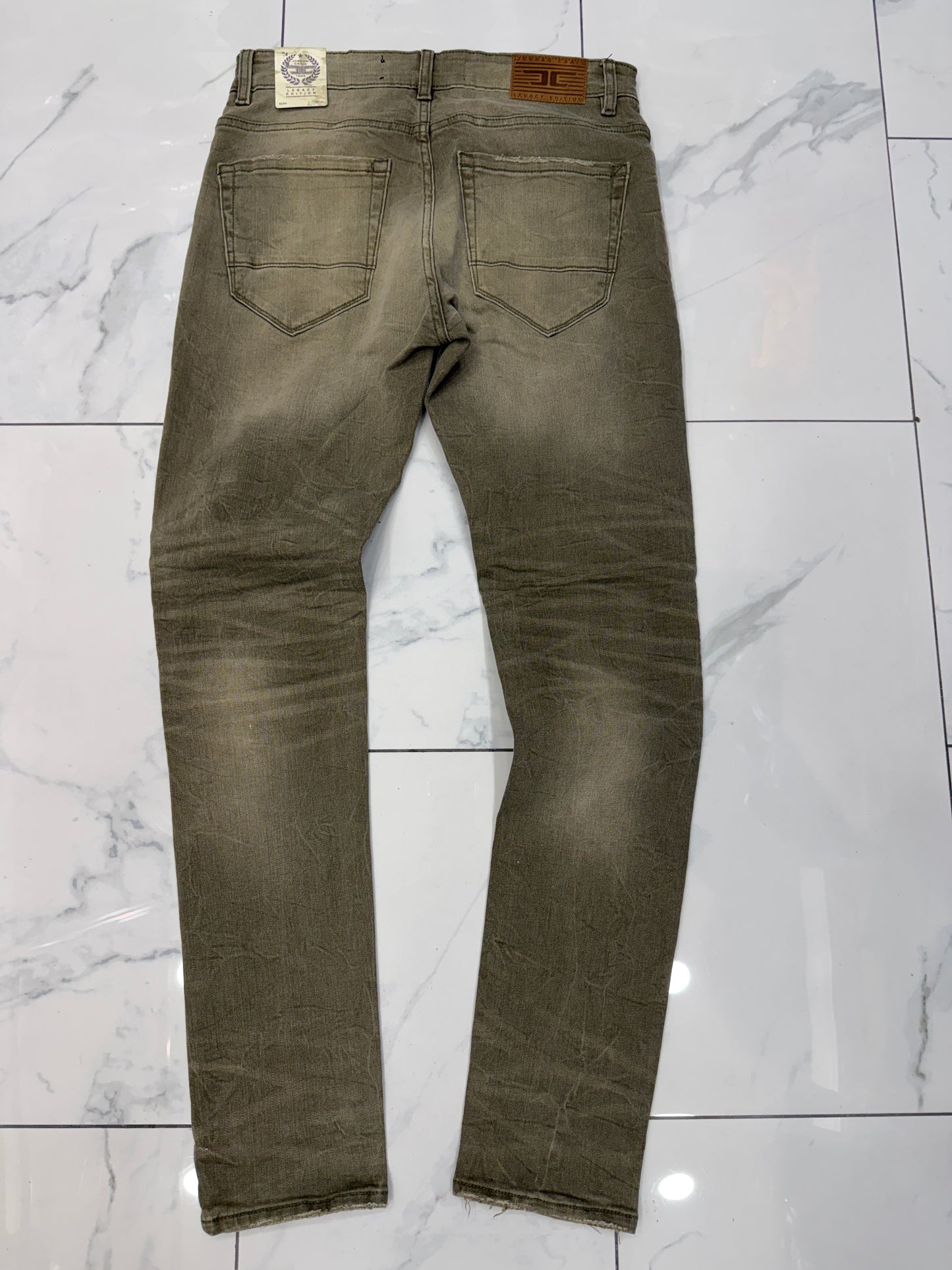 Jordan Craig Sean Fit Slim Fit Tapered Olive Jeans