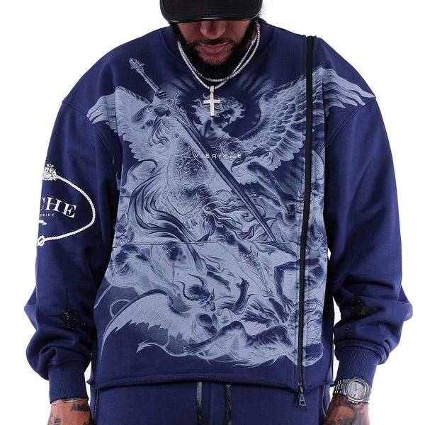 Vie Riche Arc Angel Crewneck Sweatsuit (Navy) U